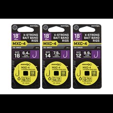 MXC-4 Barbless 45cm X-Strong Bait Bands Rigs